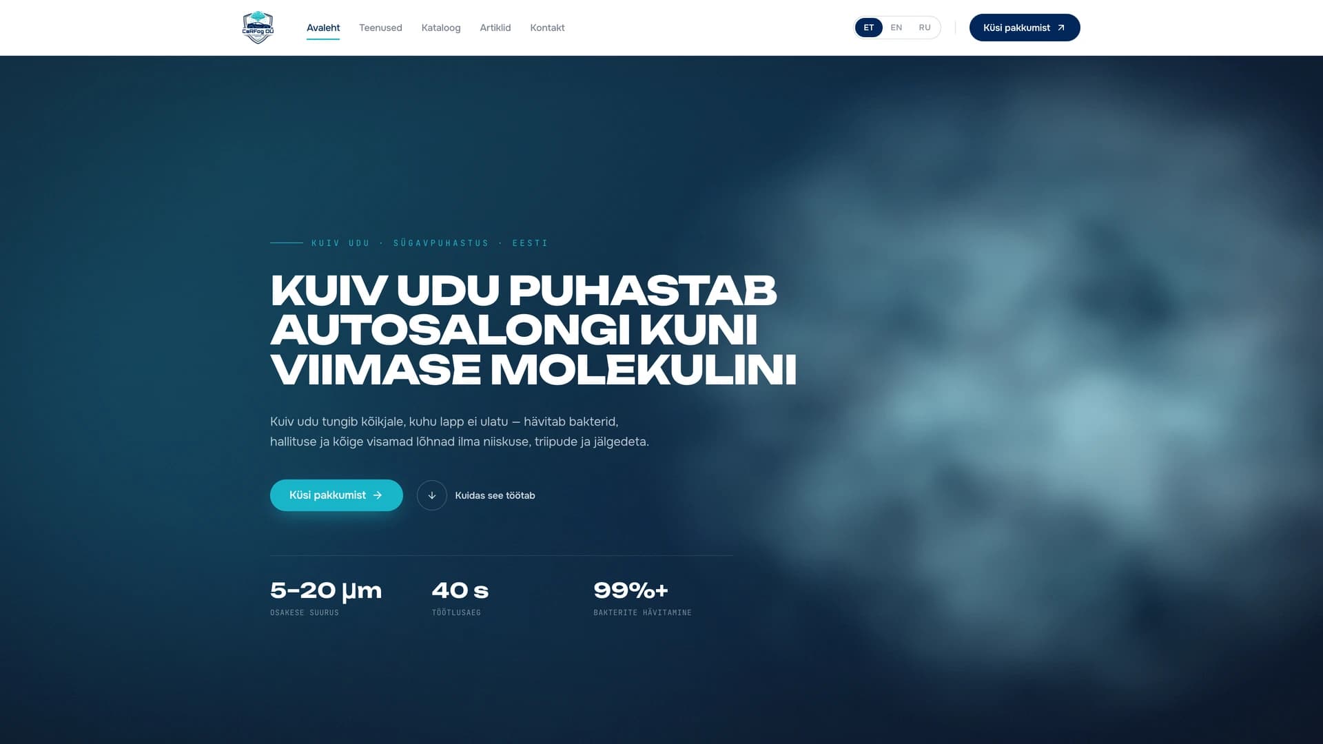 CarFog — A Trilingual, AI-Optimized Storefront for Dry-Fog Car Disinfection