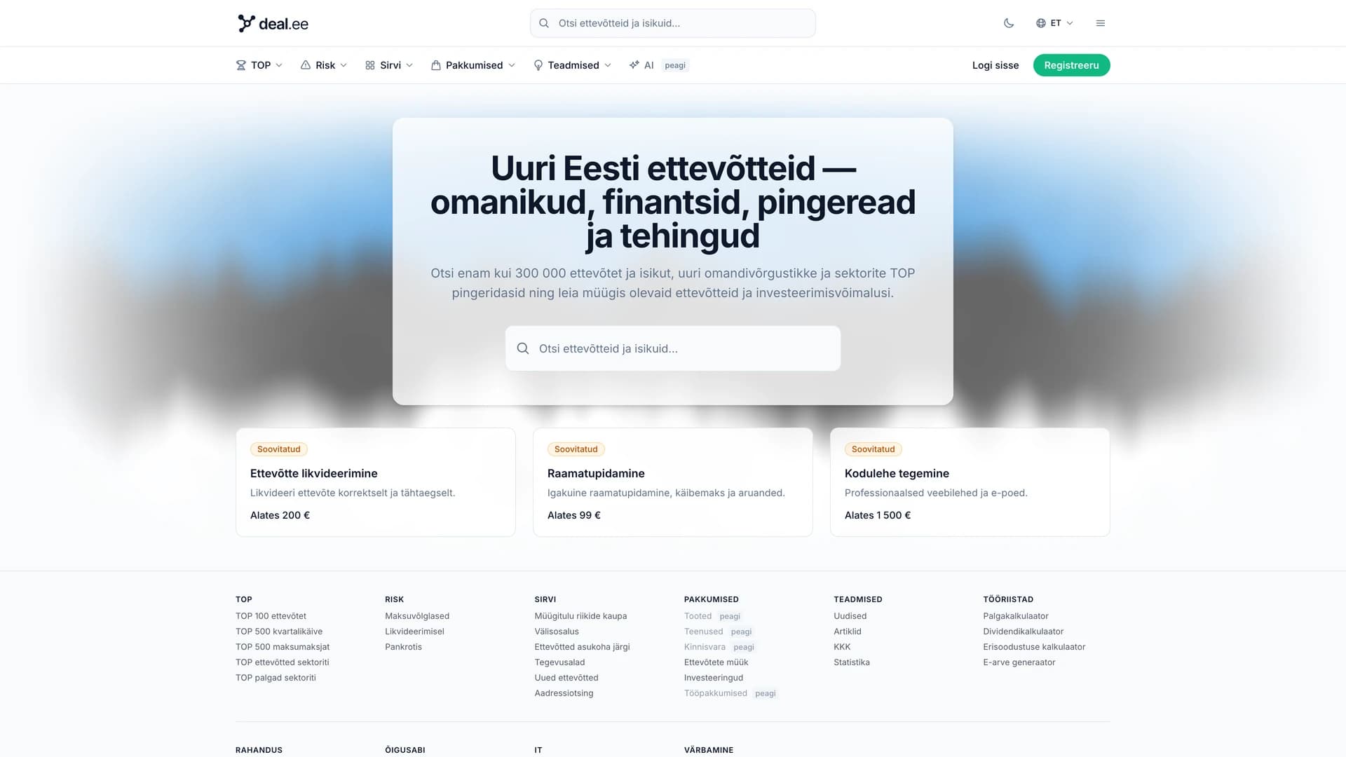 Deal.ee — AI-Indexed Business Intelligence and Marketplace for Estonia