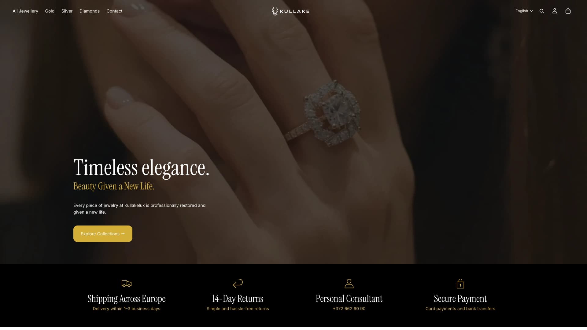 Kullakelux — A Trilingual Shopify Storefront That Sells Trust Before It Sells Jewellery